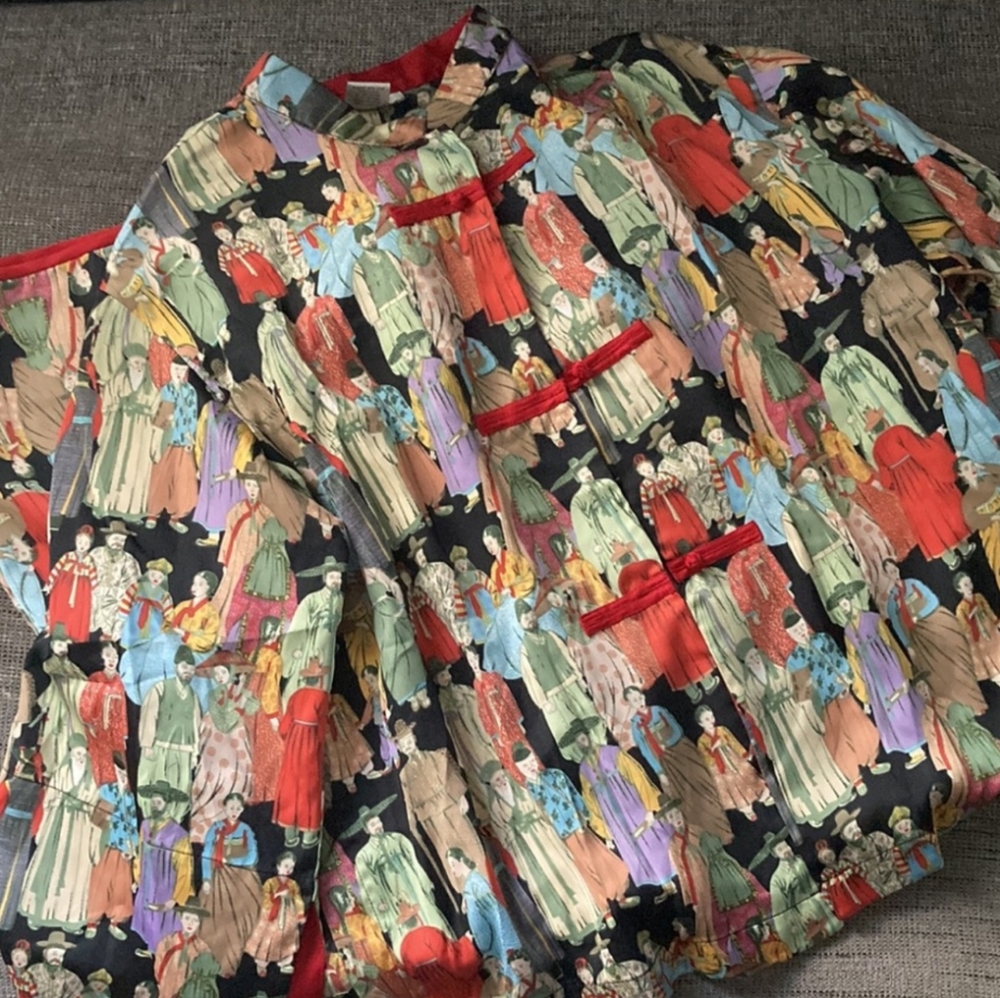 Natori Dynasty Print Toggle Closure PJ Lounge Set S